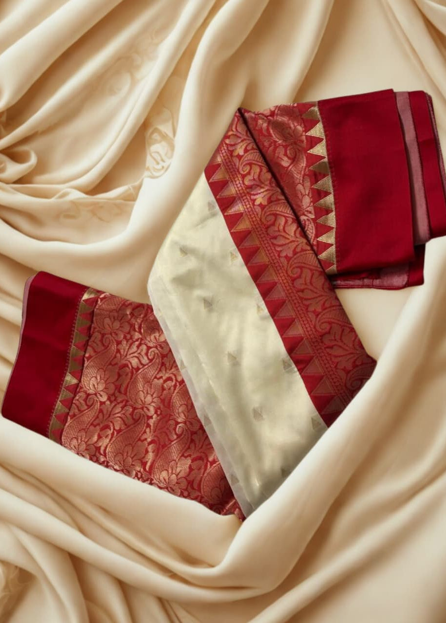 PujoShobha Kolkata Signature Saree - Festive Elegance of Bengal