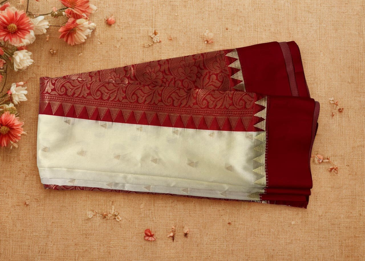 PujoShobha Kolkata Signature Saree - Festive Elegance of Bengal
