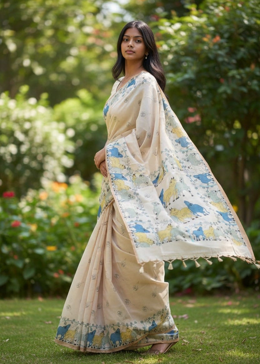 Kamadhenu Heritage Saree - Grace of Sacred Prosperity