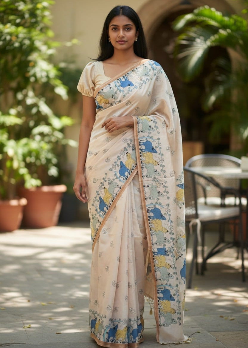Kamadhenu Heritage Saree - Grace of Sacred Prosperity