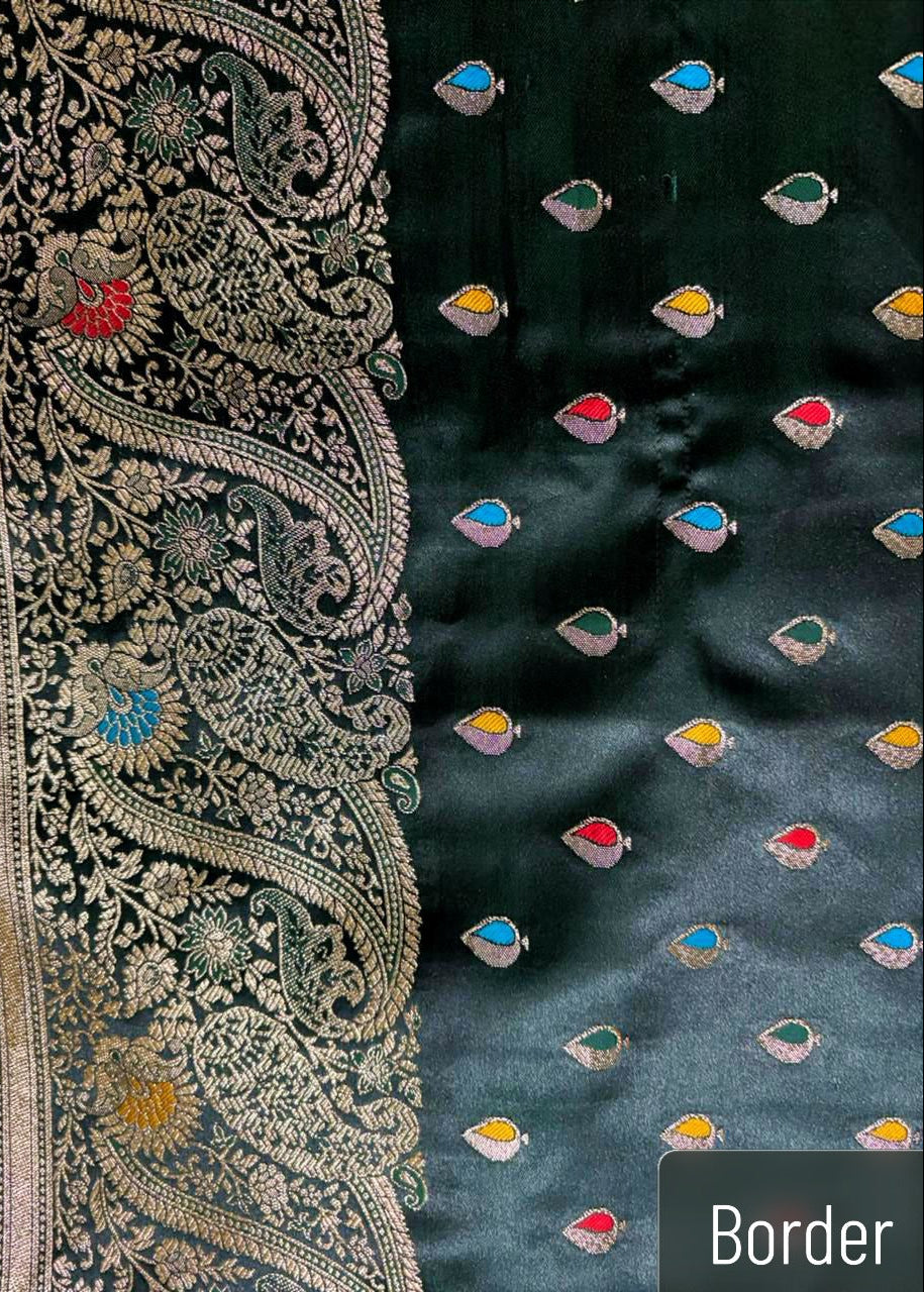 Rajpanna Banarasi Silk - Drape the Royal Emerald