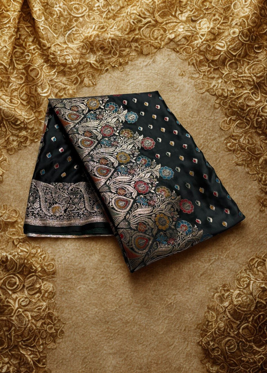 Rajpanna Banarasi Silk - Drape the Royal Emerald