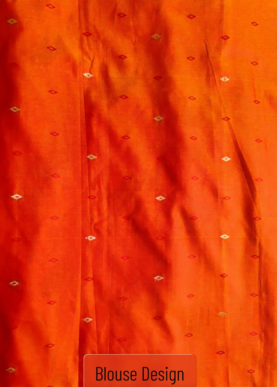 Peetambara Puja Silk Saree - Radiance of Sacred Festivity