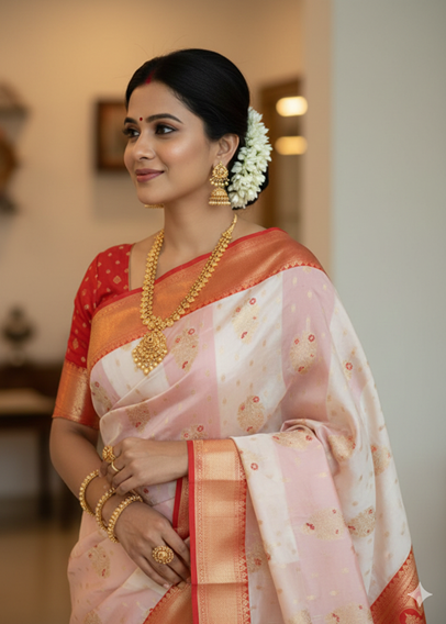 ShubhoShree Kolkata Signature Saree - Inspired by Divine Grace