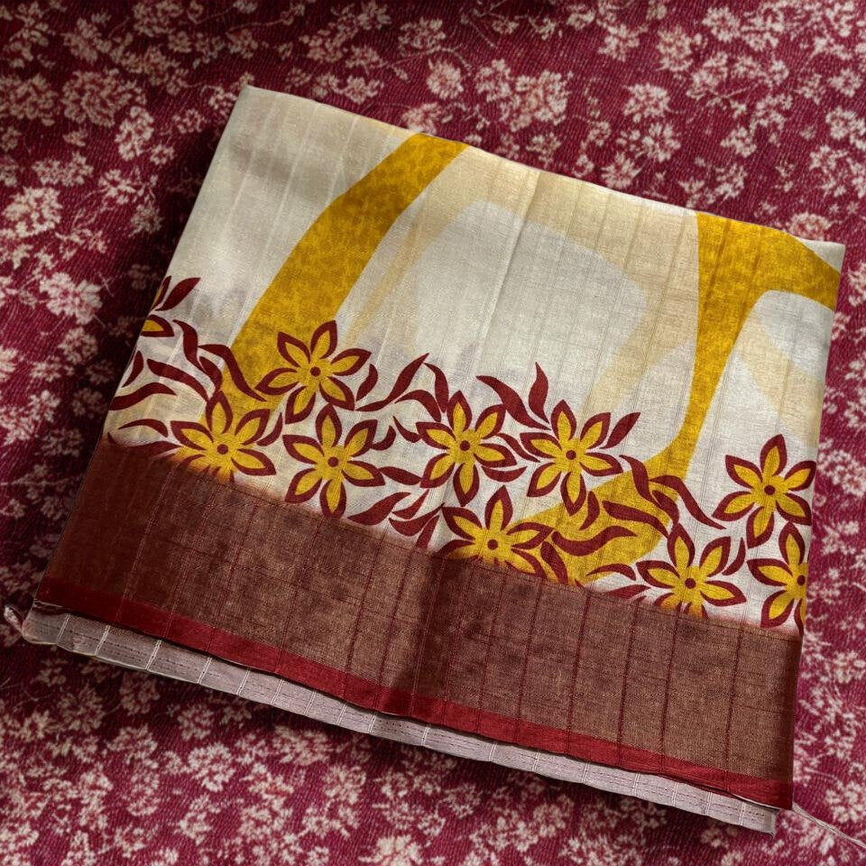 SuryaShobha Pujo Saree - Golden Grace of Pujo