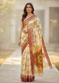 SuryaShobha Pujo Saree - Golden Grace of Pujo